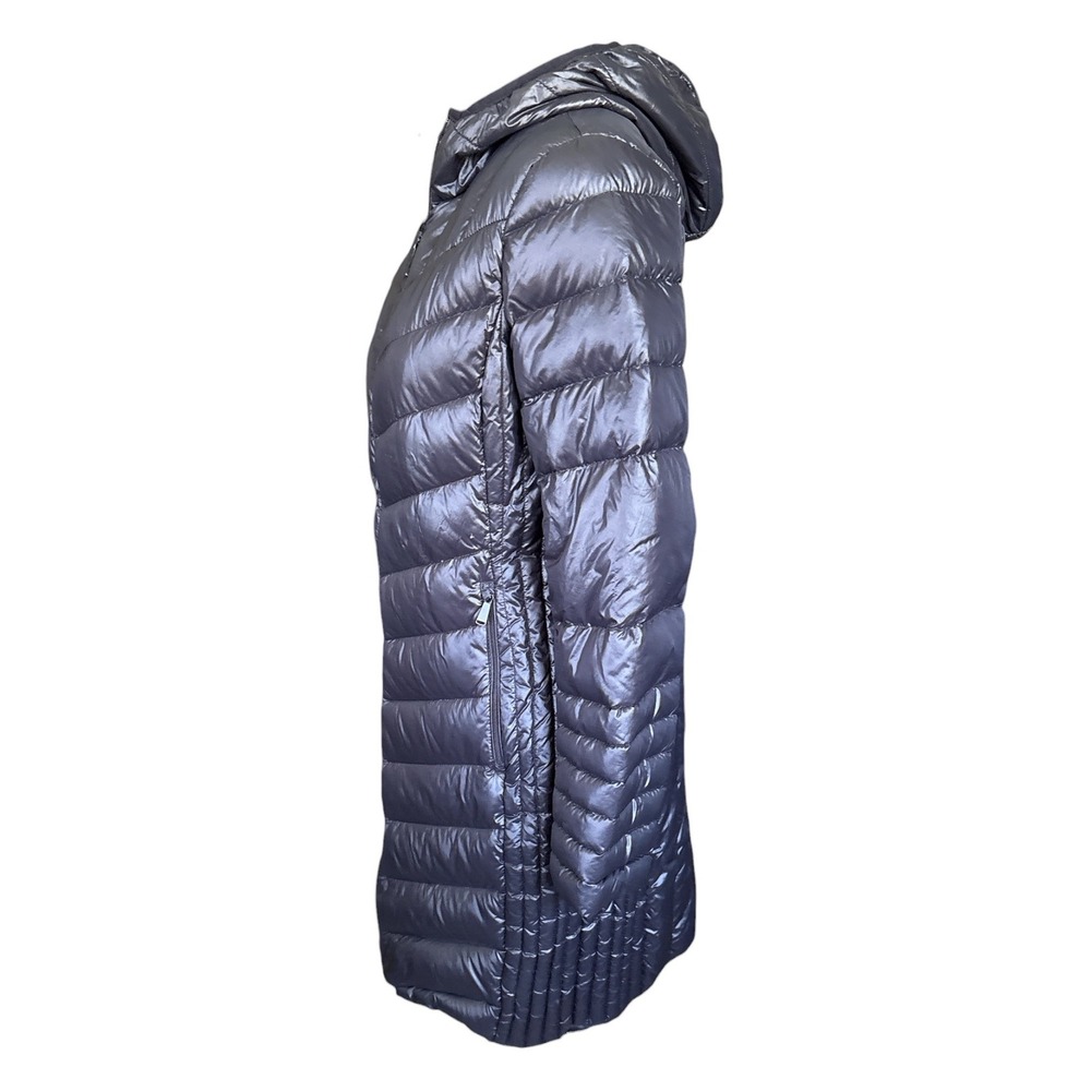 Saks Fifth Avenue Long Hooded Down-Filled Puffer Coat, Black, Small, Luxury - Picture 2 of 9